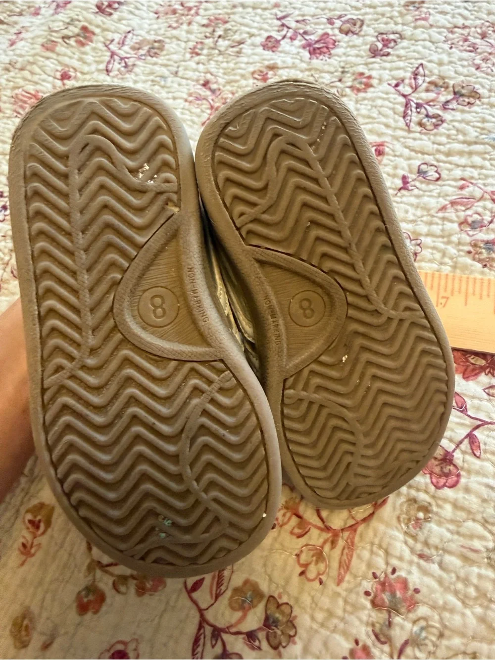 Cat & Jack Silver Metallic Velcro Sneakers for Kids